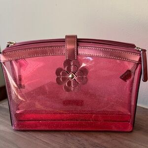 Pink glitter travel case